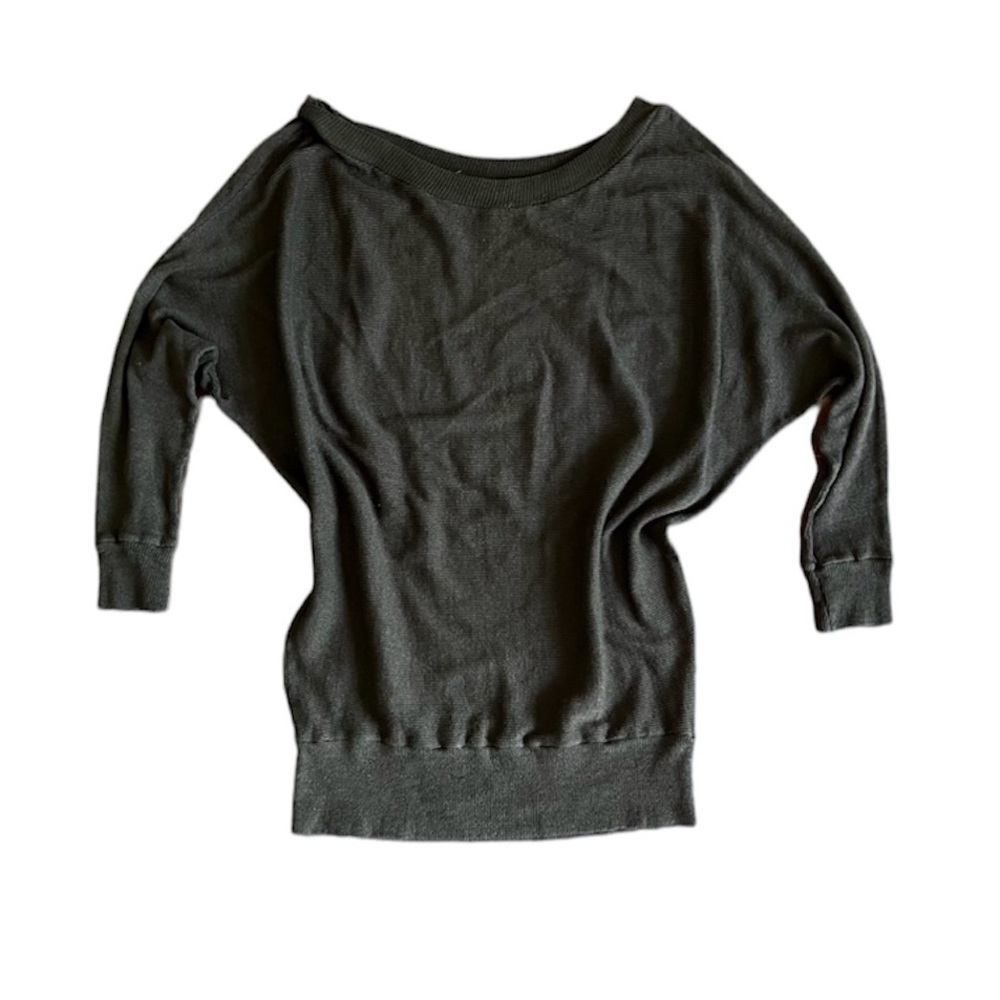 MICHAEL STARS The Original Tee Pullover Black Long Sleeve One Size Fits Most